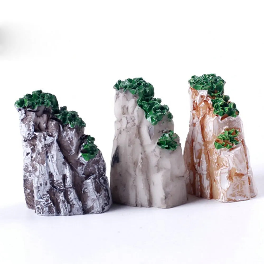 Mini Village House Miniature Garden Mini Bridge Stairs Craft Figurine Plant Pot Garden Ornament Miniature Fairy Garden Supplies