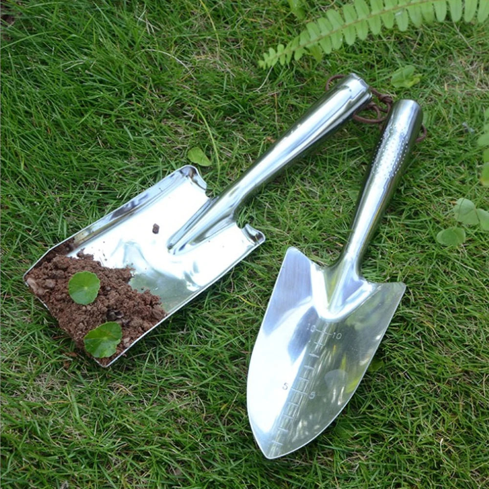 Stainless Steel Garden Hand Tools, Sharp-Nosed Shovel and Square Shovel for Gardening