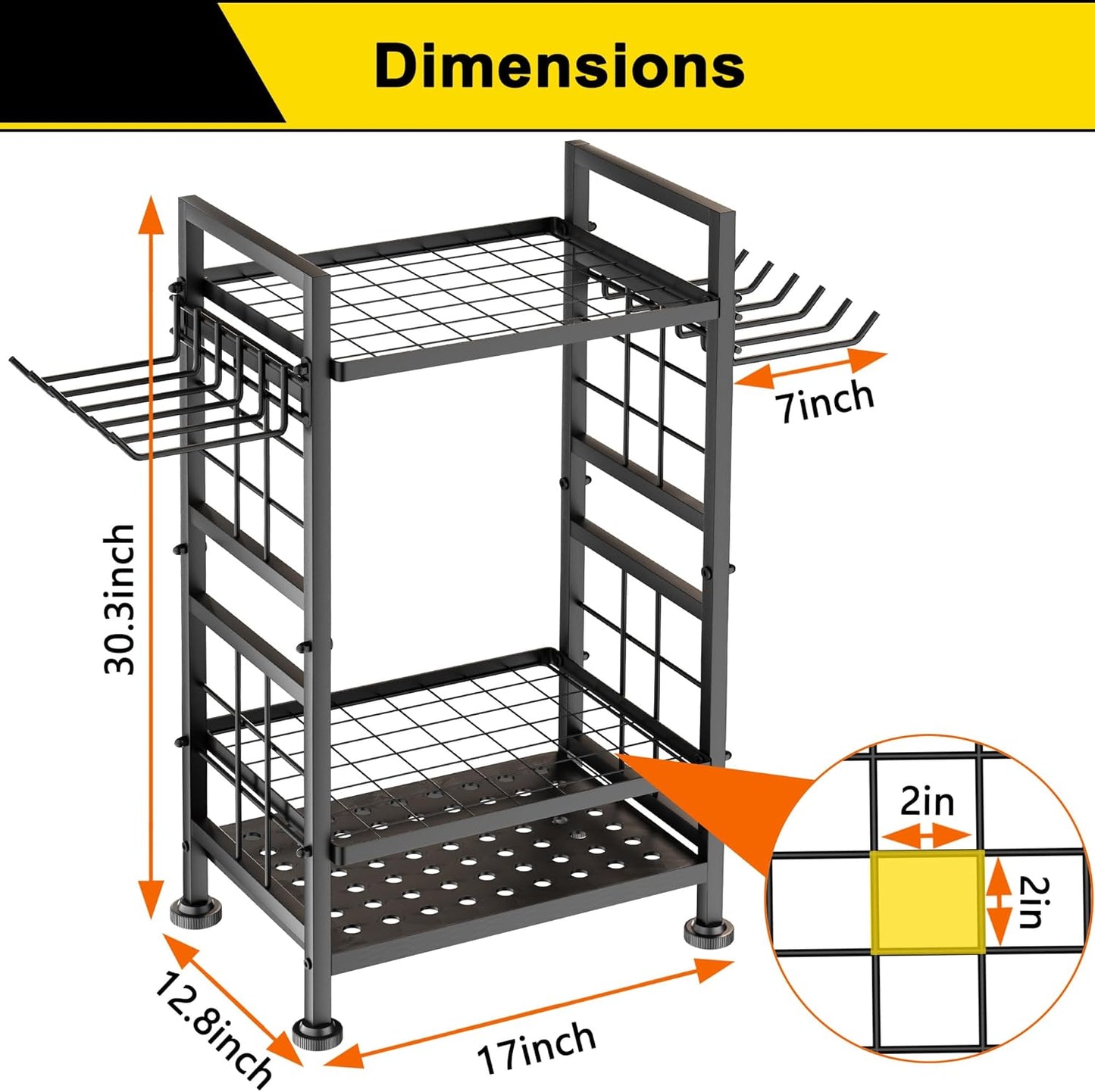 3 Tier Garden Tool Organizer