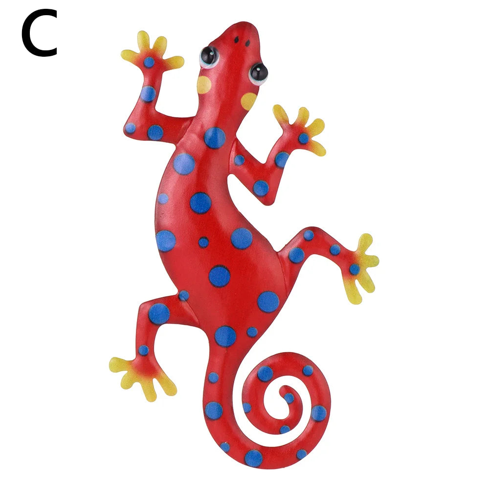 Metal Outdoor Gecko Art