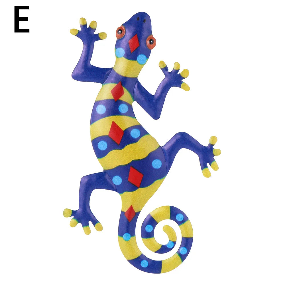 Metal Outdoor Gecko Art