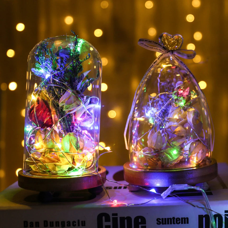 2M 5M 10M Led String Lights Battery Operated Sliver Wire Fairy Garland Light Christmas Outdoor Lights Chain Wedding Patry Decor