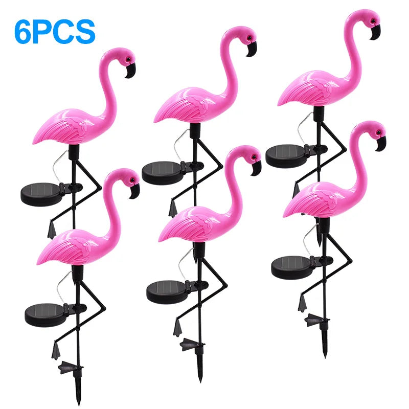 Solar Powered Flamingo Lawn Lamp