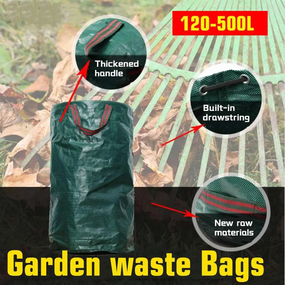 120/272/300/500L Reusable Garden Garbage Bags