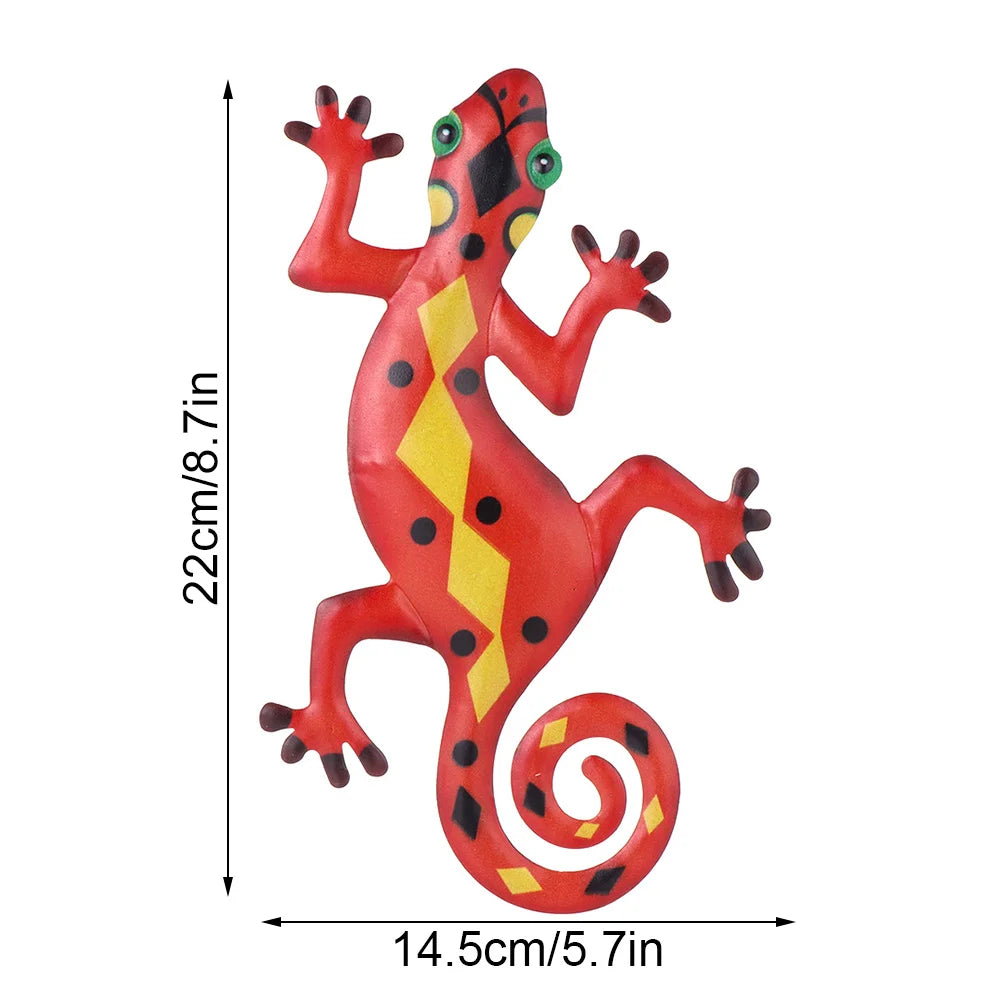 Metal Outdoor Gecko Art
