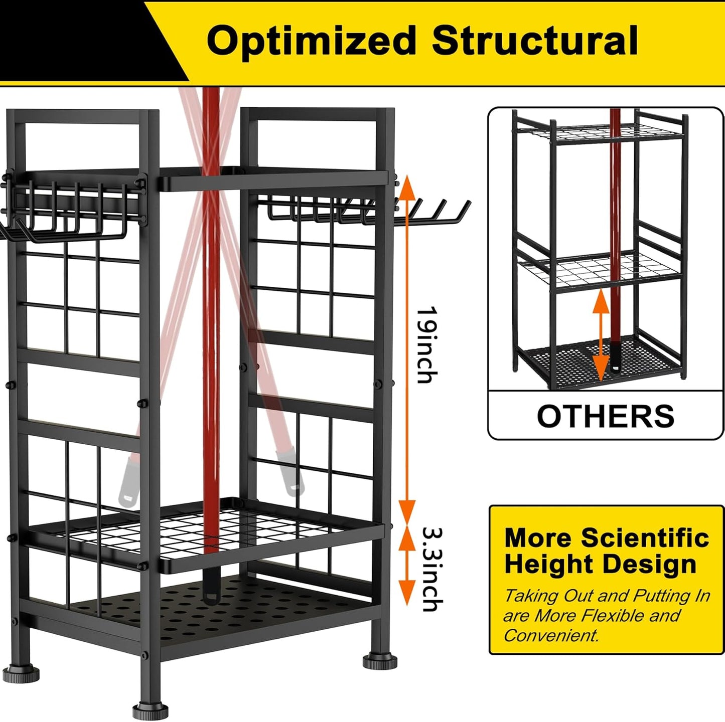 3 Tier Garden Tool Organizer