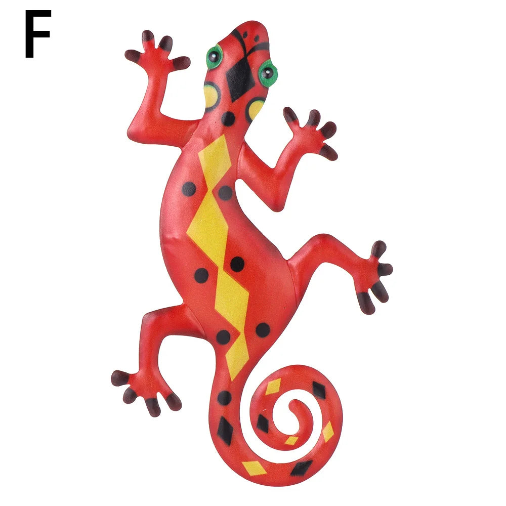 Metal Outdoor Gecko Art