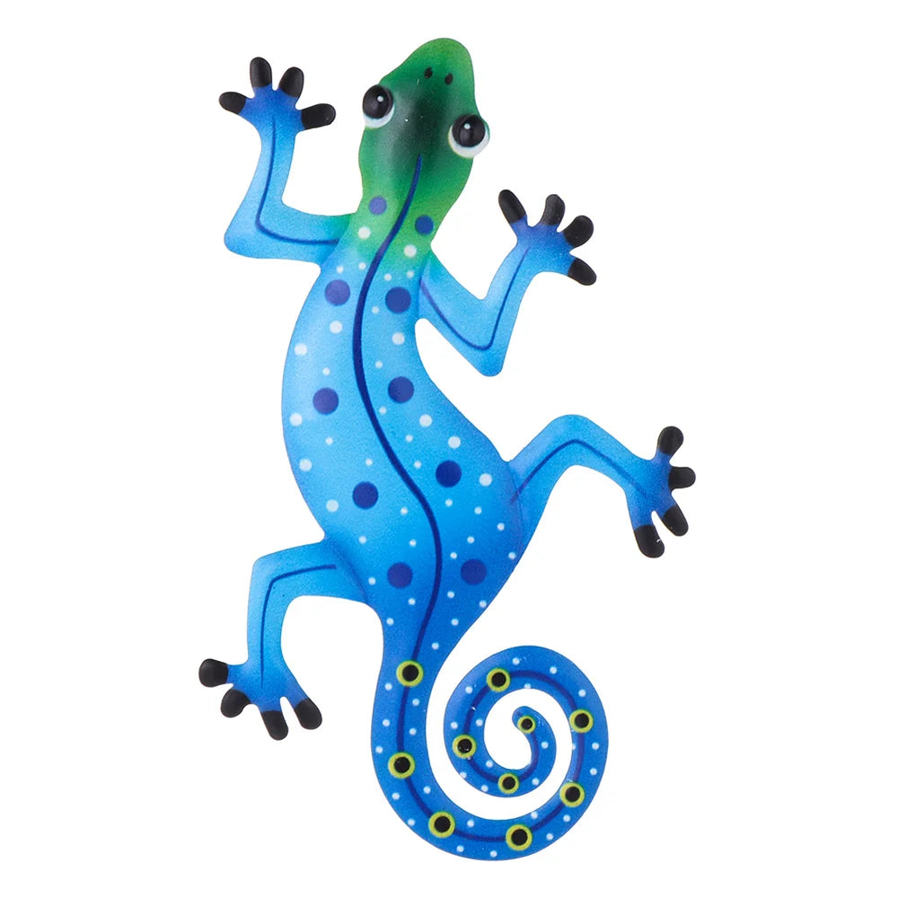 Metal Outdoor Gecko Art
