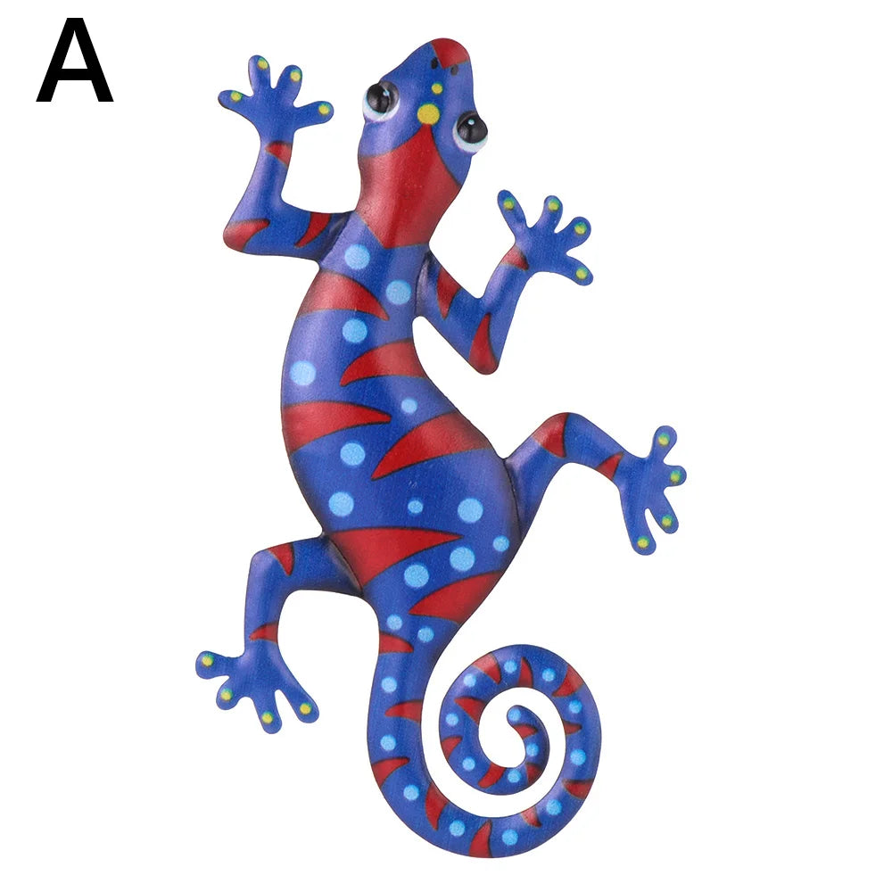 Metal Outdoor Gecko Art