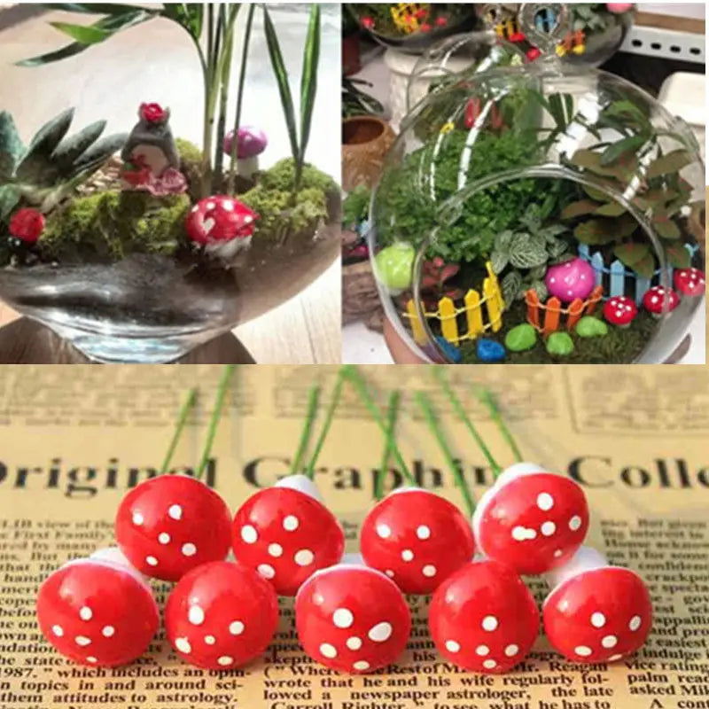 Mini Village House Miniature Garden Mini Bridge Stairs Craft Figurine Plant Pot Garden Ornament Miniature Fairy Garden Supplies