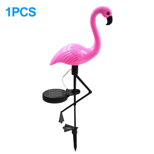 Solar Powered Flamingo Lawn Lamp
