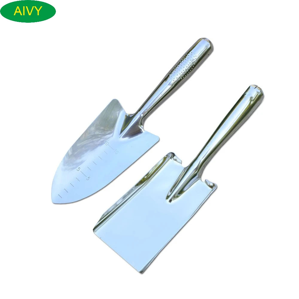 Stainless Steel Garden Hand Tools, Sharp-Nosed Shovel and Square Shovel for Gardening